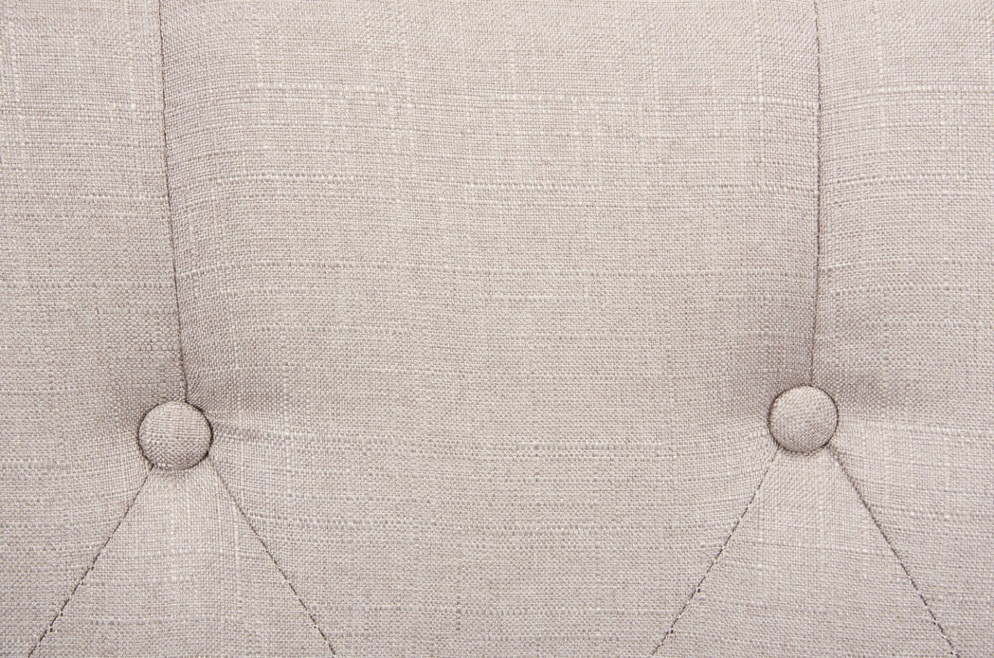 Lit à oreilles rembourré Brady en tissu gris clair avec motif clouté, capitonné avec boutons - King Size | Lit rembourré à oreilles Brady en tissu gris clair avec clous décoratifs et capitonnage à boutons - format très grand lit