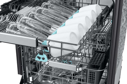 Samsung 24 38 dBA Lave-vaisselle à commandes sur le dessus avec nettoyage par IA et 3e panier - Blanc - DW90F89T0U12AA | Lave-vaisselle Samsung de 24 po et de 38 dBA avec commandes sur le dessus, nettoyage avec IA et 3e panier - DW90F89T0UMTAA | DW90F89W