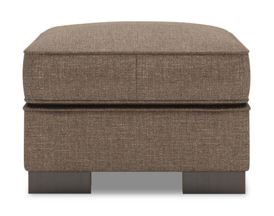 Fabriqué au Canada Pouf personnalisable Sofa Lab Track 24 en tissu d'apparence lin - Luna Praline Brown | Pouf Track de Sofa Lab de 24 po fabriqué au Canada en tissu d'apparence lin - brun Luna Praline | TR802591