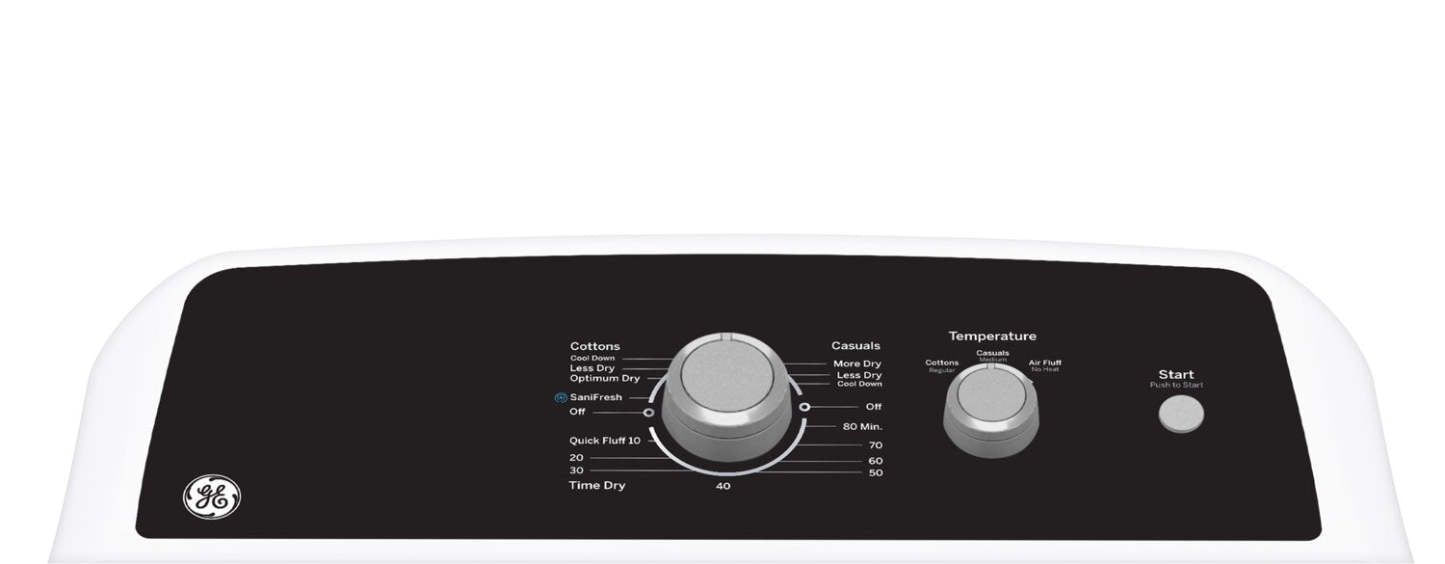 GE 6,2 Cu. Fort. Sécheuse électrique avec cycle SaniFresh – Blanc - GTX34EBMRWS | Sécheuse électrique GE de 6,2 pi³ avec cycle SaniFresh - blanche - GTX34EBMRWS