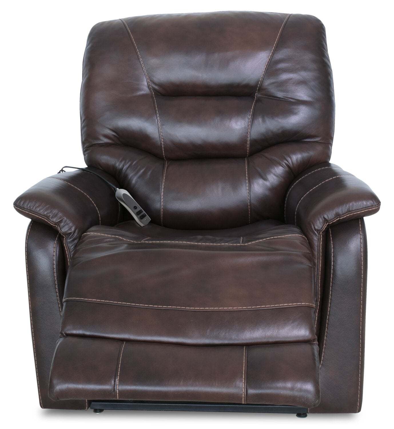 Parker 36 Fauteuil inclinable électrique à 3 positions en cuir véritable - brun | PARK2BLC