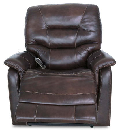 Parker 36 Fauteuil inclinable électrique à 3 positions en cuir véritable - brun | PARK2BLC