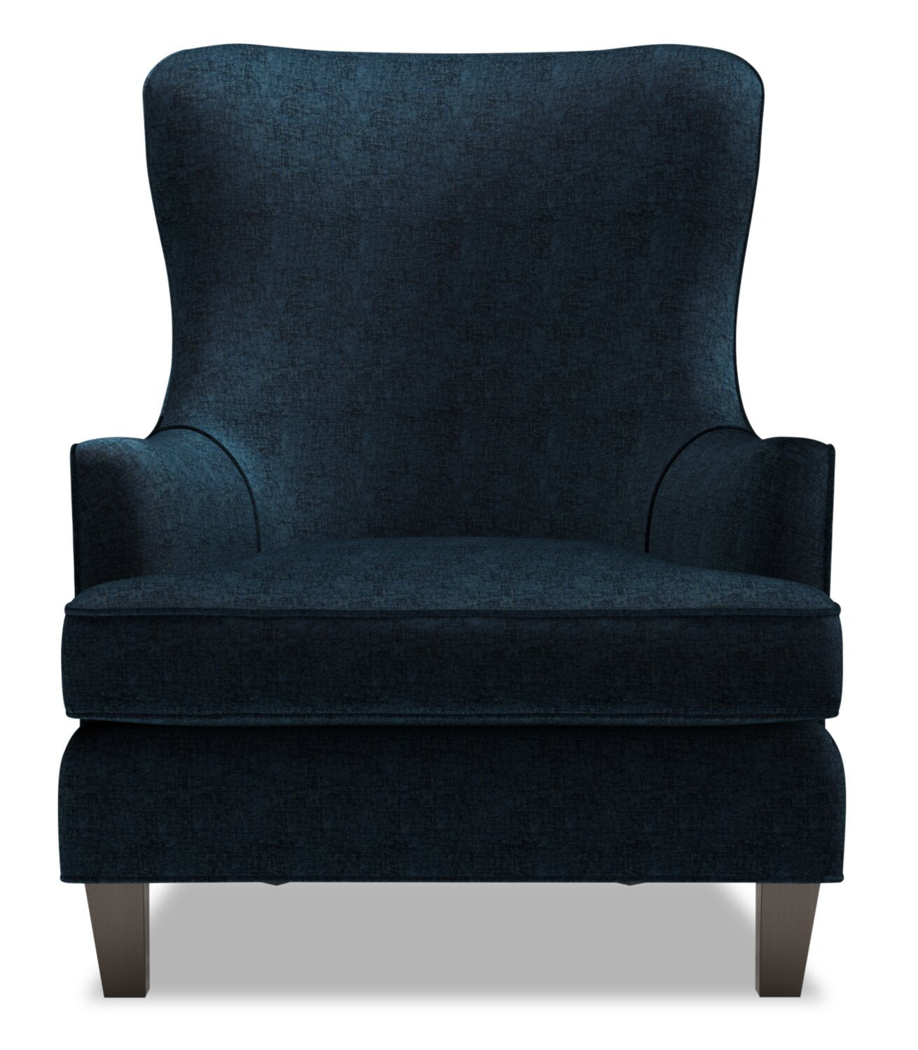 Fauteuil d’appoint à oreilles Sofa Lab personnalisable de 32 po en tissu de chenille - bleu Luxury Indigo | Fauteuil d’appoint à oreilles Sofa Lab de 32 po fabriqué au Canada en tissu de chenille - bleu Luxury Indigo | WING3193