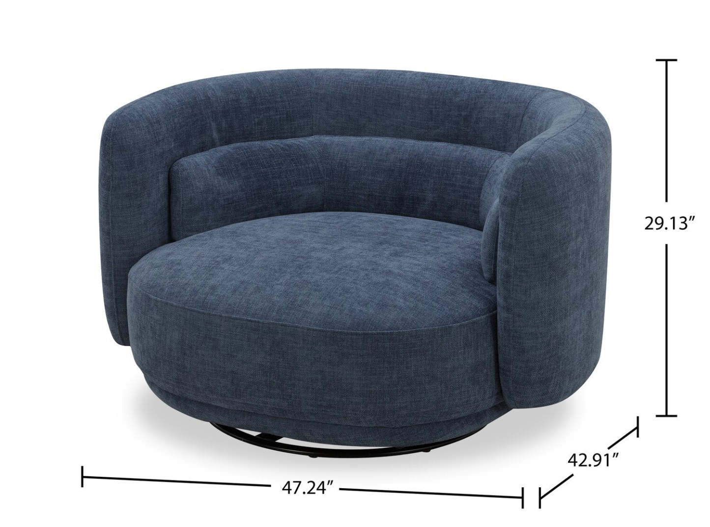 Fauteuil Davvero - bleu marine | Chaise Davvero - Marine