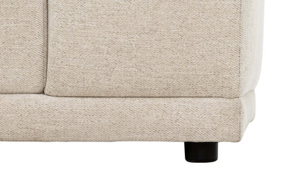 Sofa modulaire Oaklyn Kort & Co. de 109 po en tissu avec coussins de siège capitonnés - beige
