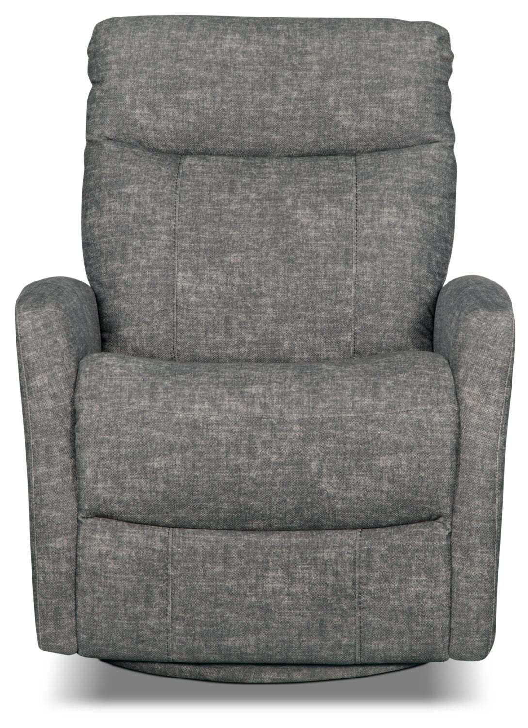 Jeffry 30.3 Fauteuil inclinable pivotant et coulissant en tissu velours - Gris | Fauteuil pivotant, coulissant et inclinable Jeffry de 30,3 po en tissu de velours - gris