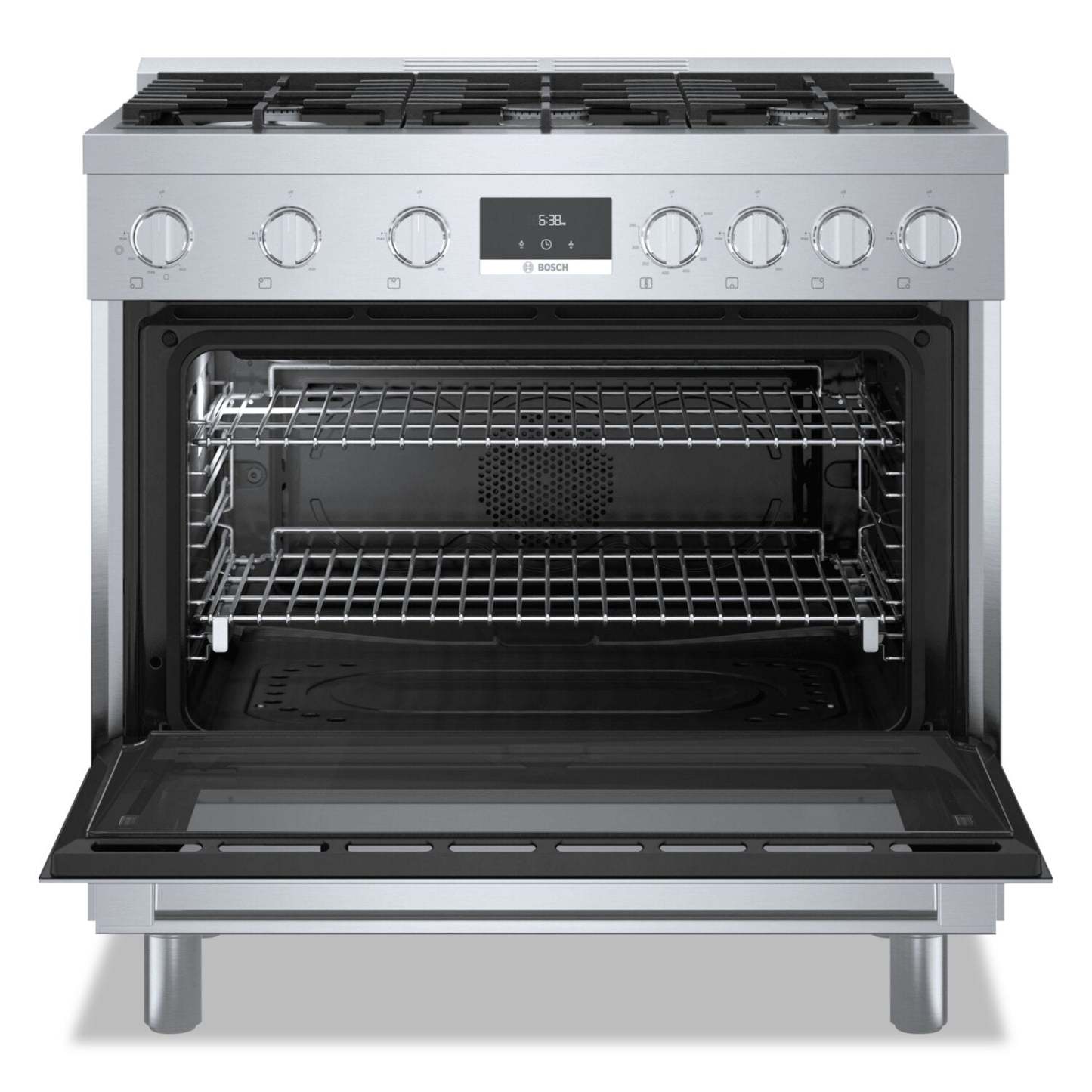 Cuisinière à gaz amovible Bosch de série 800 de 3,4 pi3 de style industriel - HGS8655UC | HGS8655U