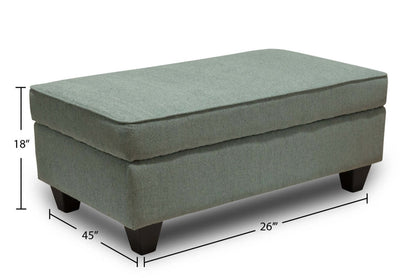 Made in Canada Scarlett 26 Chenille Fabric Ottoman - Marine Blue | Pouf Scarlett de 26 po fabriqué au Canada en tissu de chenille - bleu marine