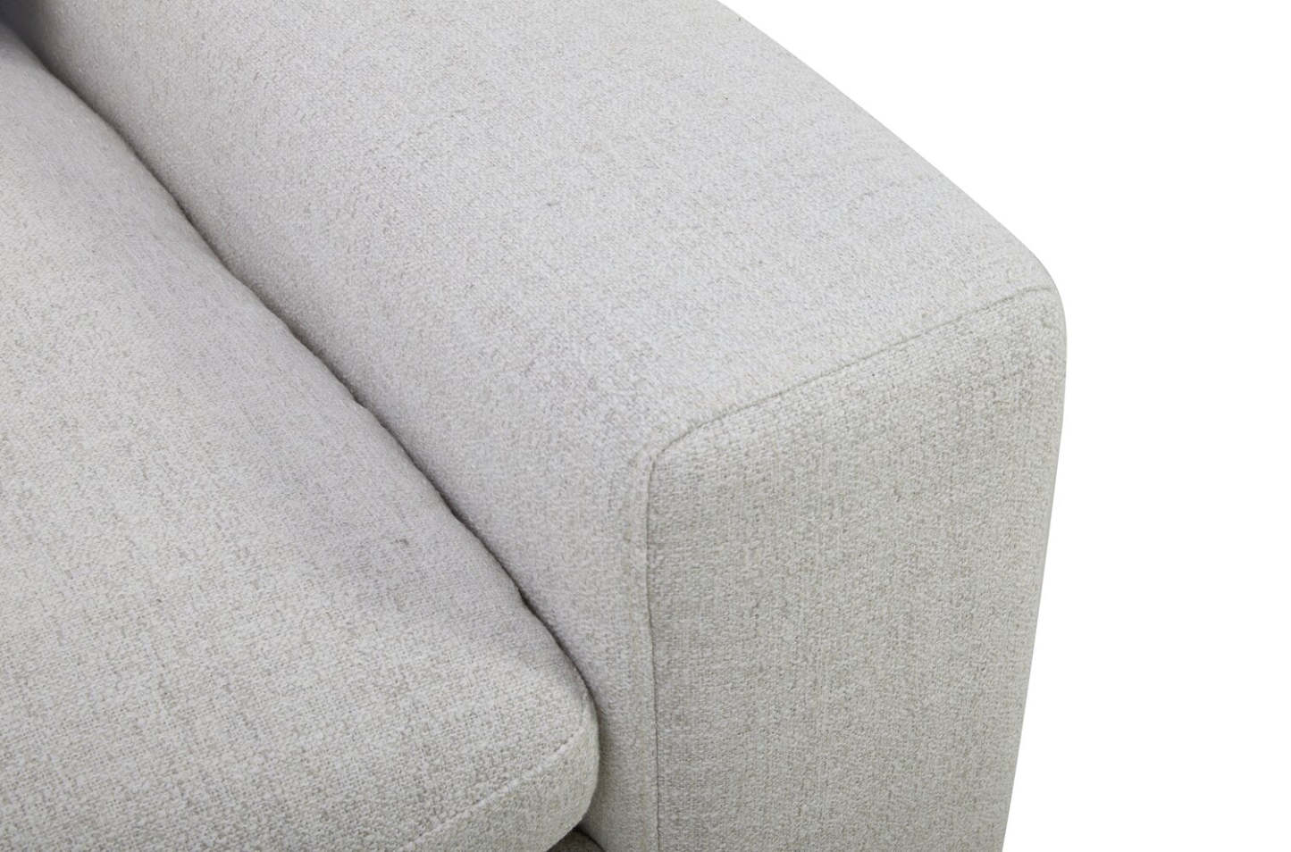 Sofa sectionnel à inclinaison électrique modulaire Sky 6 pièces en tissu avec console et coussins en duvet et plumes - blé Nathan