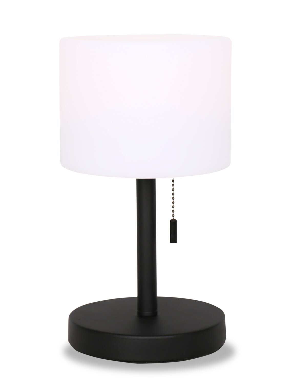Solana 11" Modern Metal Acrylique Portable Indoor/Outdoor Table Lamp with USB Port - Noir | Lampe de table pour l'intérieur et pour l'extérieur moderne portable Solana de 11 po en métal et en acrylique avec port USB - noire