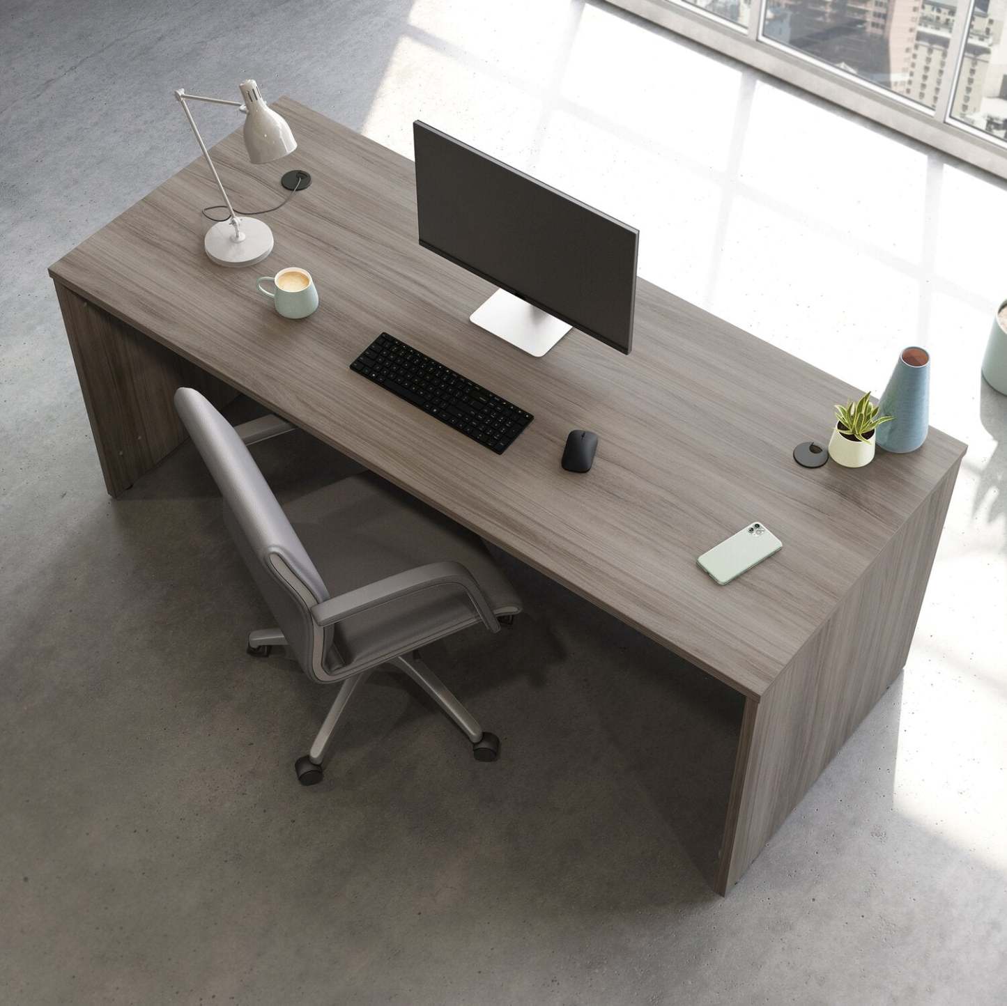 Affirm 71.10 Commercial Grade Office Desk - Hudson Elm|Bureau Affirm de 71,10 po de qualité commerciale - orme Hudson