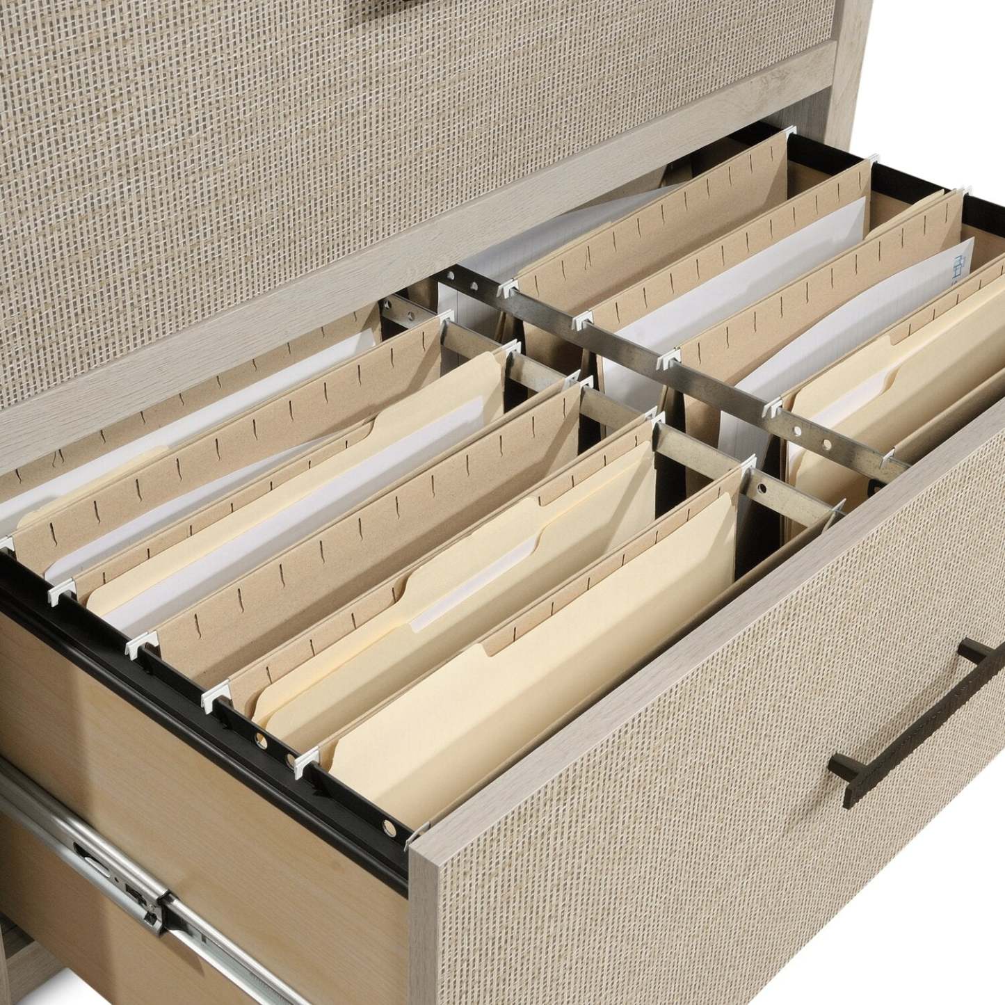 Classeur latéral à 2 tiroirs Emile 31.73 - Châtaignier crayeux | Classe latérale Emile de 31,73 po à 2 tiroirs - marron blanc