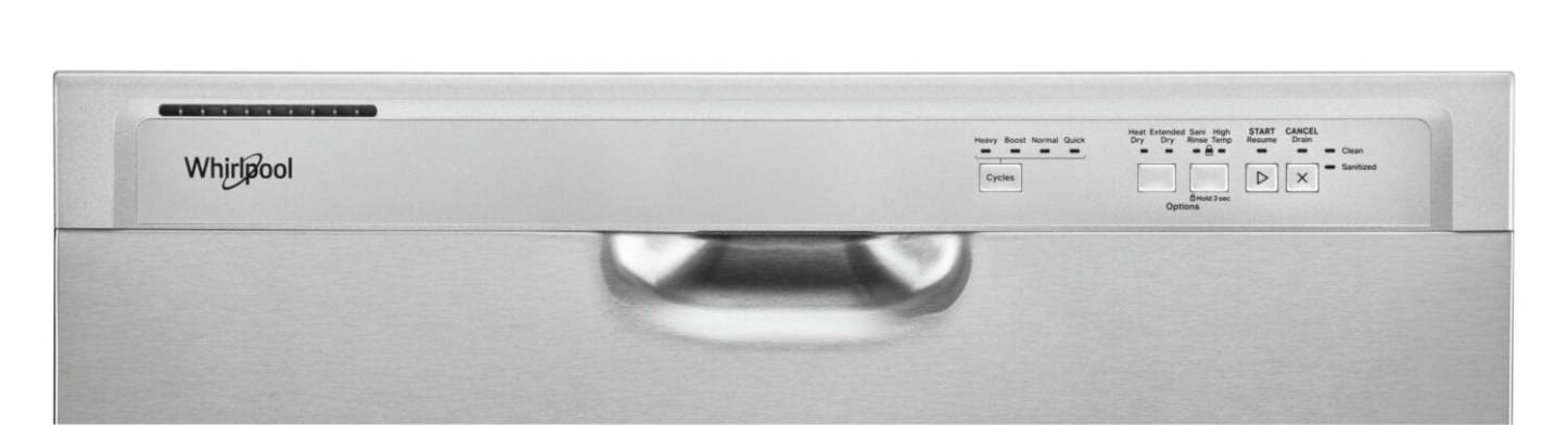 Lave-vaisselle encastrable à commande frontale Whirlpool 24 57 dBA - Acier inoxydable - WDF341PAPM | Lave-vaisselle encastré Whirlpool de 24 po et de 57 dBA avec commandes à l'avant - acier inoxydable …