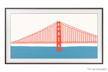Samsung Customizable Bezel for 50 The Frame TV - Brun moderne | Cadre personnalisable Samsung pour 50 The Frame TV - Brun moderne | SCFA50BW