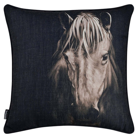 Coussin décoratif cheval mystique - brun | Mystical Horse Accent Pillow - Brown | FL1357DP