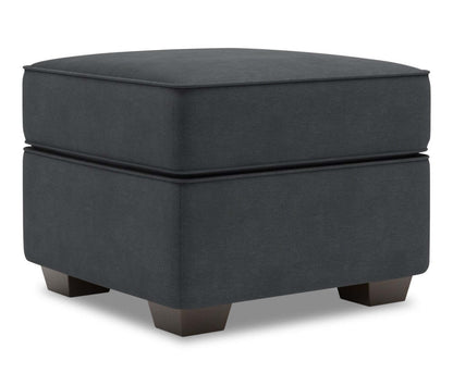 Fabriqué au Canada Canapé personnalisable Lab Roll 24 poufs en tissu d'apparence lin - Pax gris poivre | Pouf Roll de Sofa Lab de 24 po fabriqué au Canada en tissu d'apparence lin - gris Pax Pepper | RO802949