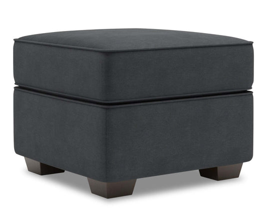 Fabriqué au Canada Canapé personnalisable Lab Roll 24 poufs en tissu d'apparence lin - Pax gris poivre | Pouf Roll de Sofa Lab de 24 po fabriqué au Canada en tissu d'apparence lin - gris Pax Pepper | RO802949
