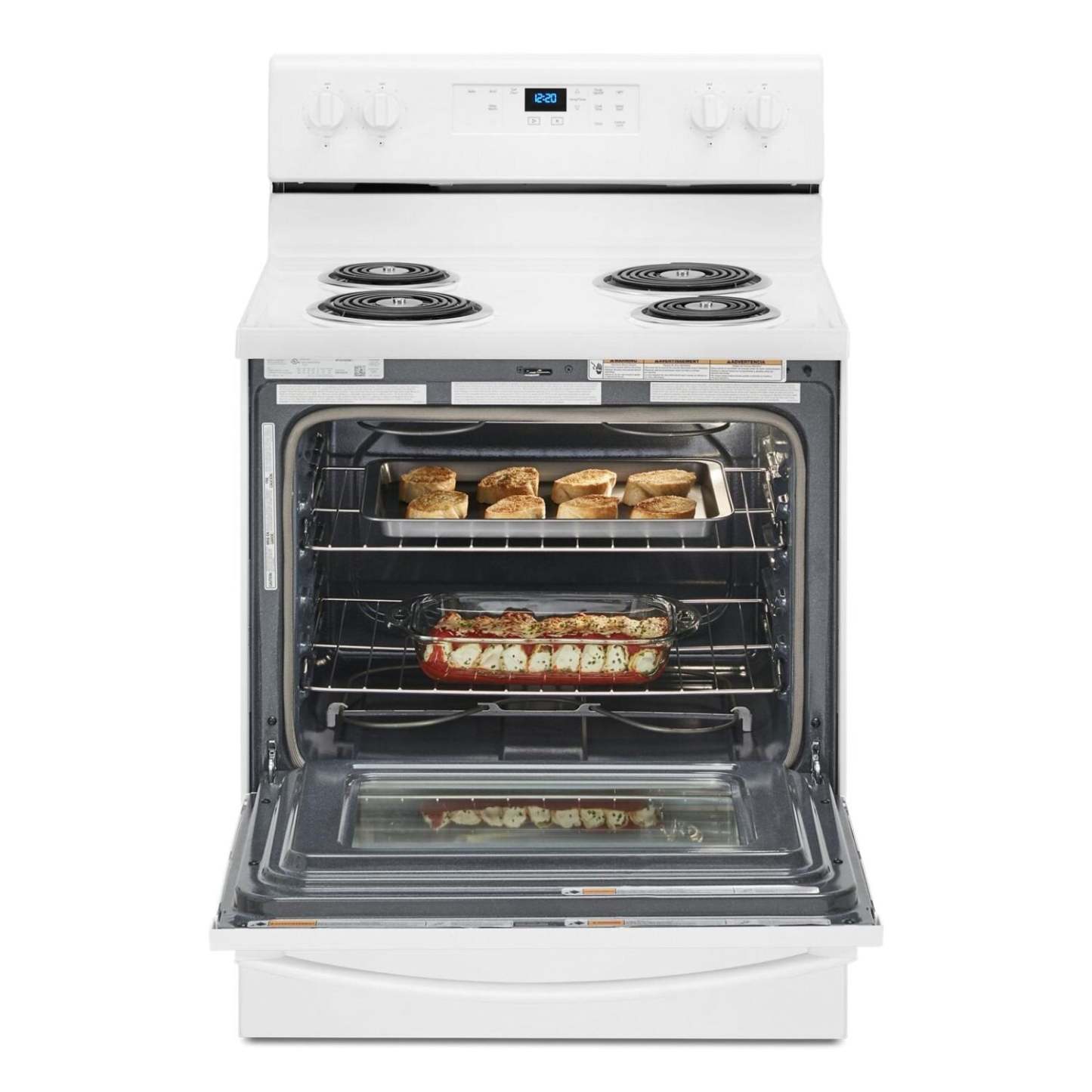 Cuisinière électrique Whirlpool de 4,8 pi³ avec nettoyage automatique - blanche - YWFC315S0JW