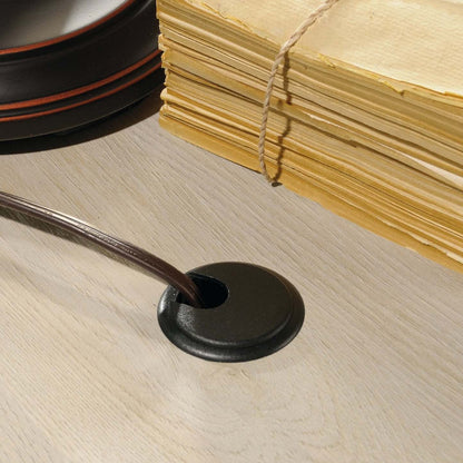 Bureau de direction Costa de 65,12 po à 7 tiroirs - marron blanchi