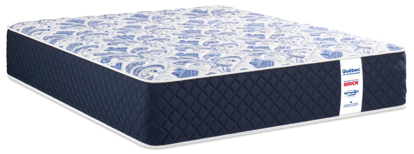 Matelas Springwall Quebec 20e anniversaire à plateau serré extra ferme pour grand lit | Matelas très ferme à plateau régulier 20e anniversaire au Québec de Springwall pour grand lit