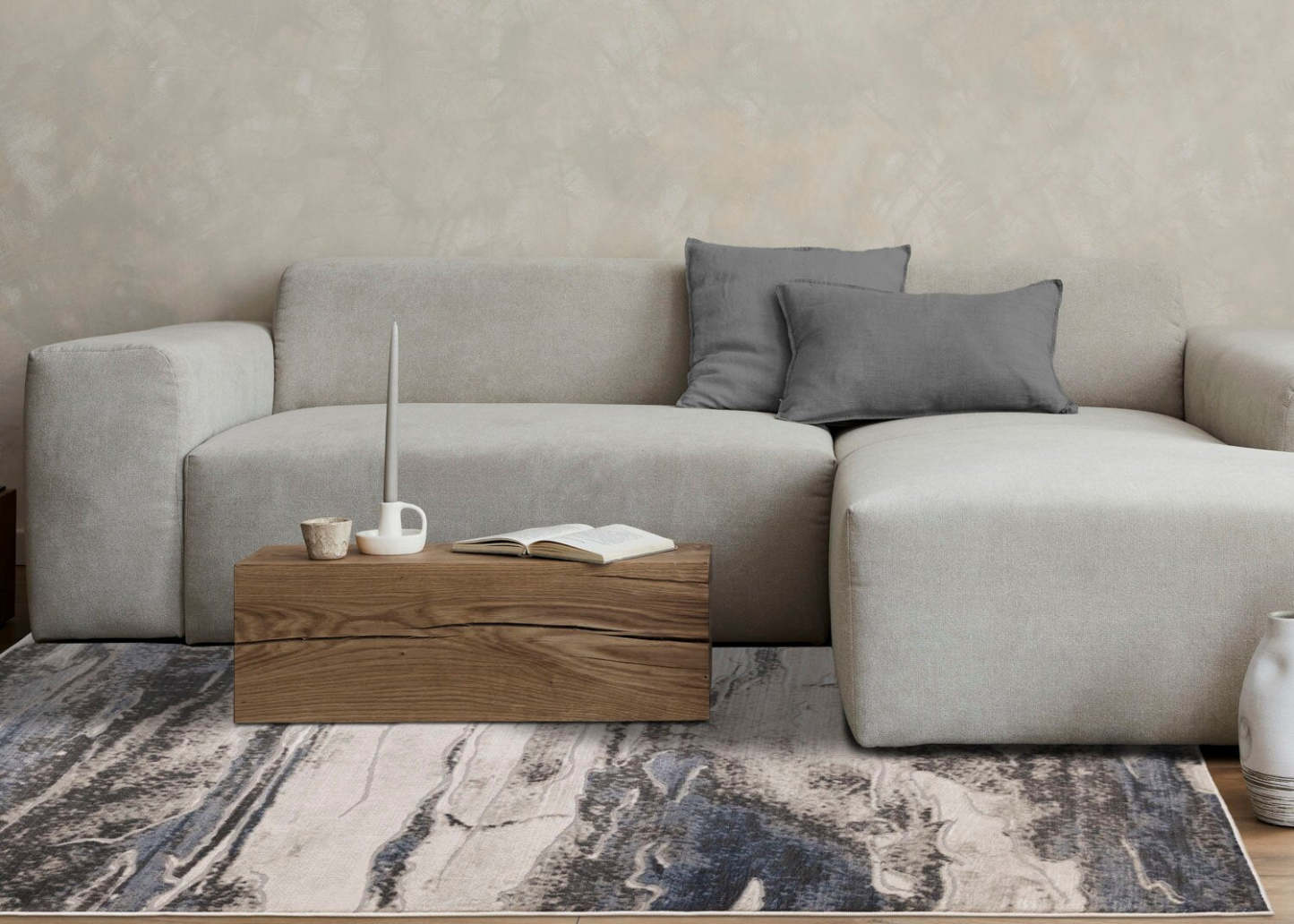 Linnie Blue Grey Area Rug - 7'10 x 10'6 | Carpette Linnie gris et bleu - 7 pi 10 po x 10 pi 6 po