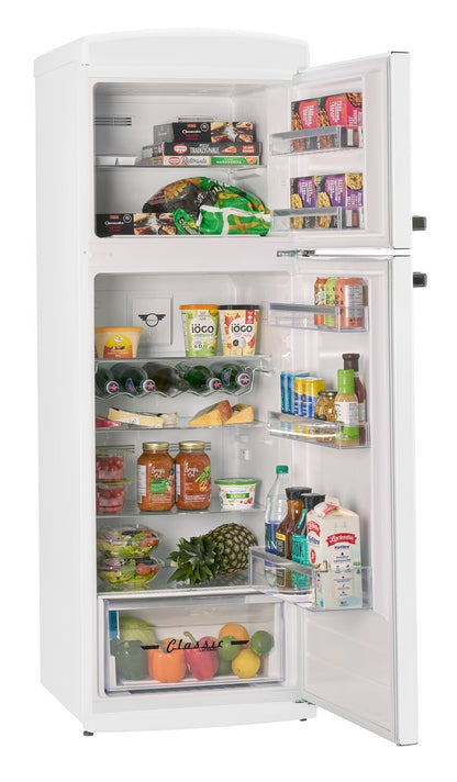 Unique Classique Rétro 24 11 Pi Cu. Réfrigérateur à congélateur supérieur – Blanc guimauve - UNQ-310L W TM | Réfrigérateur Classic Rétro d'Unique de 24 po et de 11 pi3 à congélateur supérieur - blanc guimauve - UNQ-310L W TM