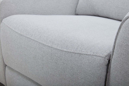 Reign 78 Fabric Power Reclining Loveseat with Console - Bronco Stone Grey | Causeuse à inclinaison électrique Reign de 78 po en tissu avec console - gris pierre Bronco