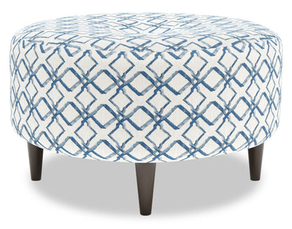 Pouf The Curve 31 en tissu, fabriqué au Canada par Sofa Lab (CURV1154) | Personnalisable
