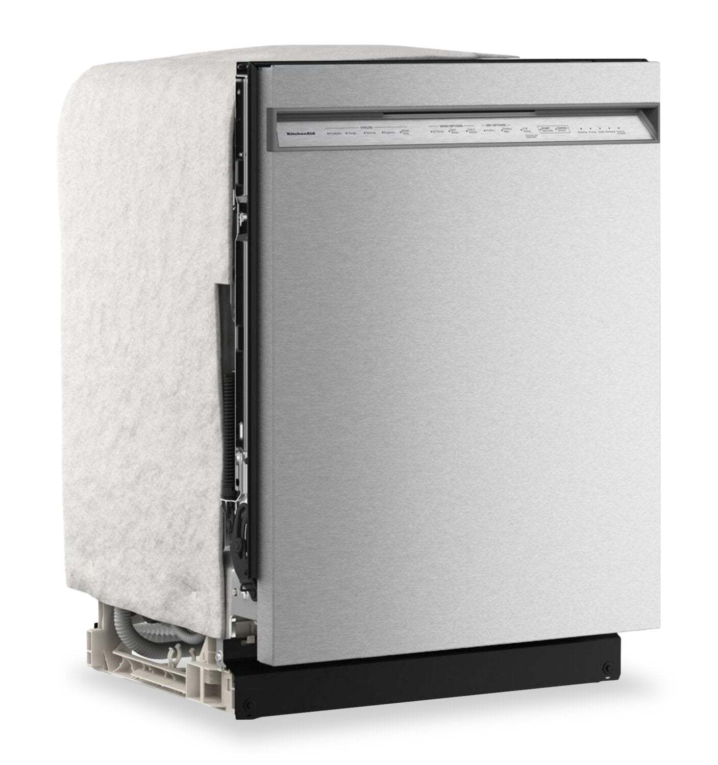 Lave-vaisselle KitchenAid de 24 po et de 41 dBA avec 3e panier à jets - acier inoxydable avec fini PrintShieldMC - KDFS324SPS