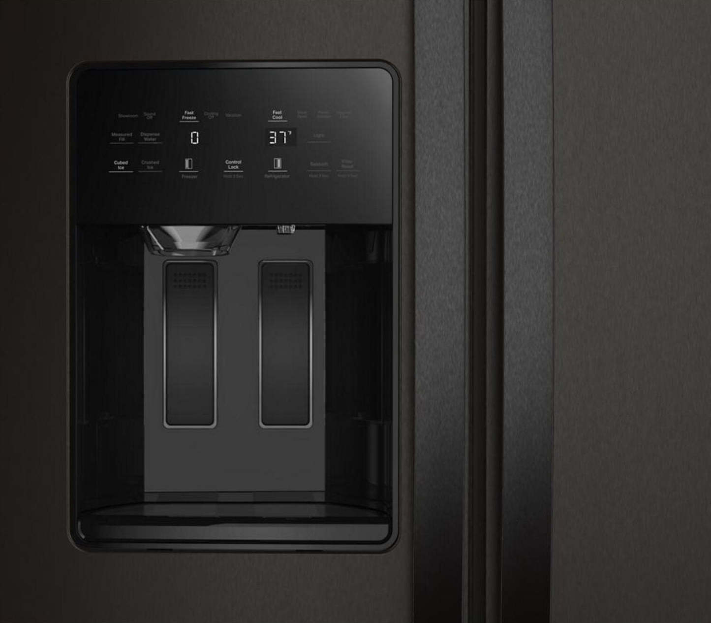 Réfrigérateur Whirlpool de 36 po et de 28,7 pi³ à compartiments juxtaposés - acier inoxydable noir - WRSF5536RV | Whirlpool 36 28.7 Cu. Ft. Side-by-Side Refrigerator – Black Stainless - WRSF5536RV