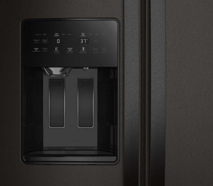 Réfrigérateur Whirlpool de 36 po et de 28,7 pi³ à compartiments juxtaposés - acier inoxydable noir - WRSF5536RV | Whirlpool 36 28.7 Cu. Ft. Side-by-Side Refrigerator – Black Stainless - WRSF5536RV