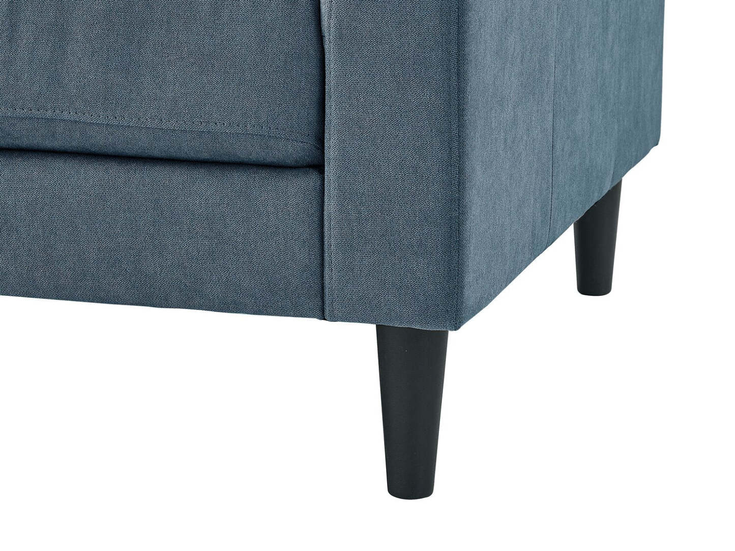 Canapé en tissu Metro 78 avec coussins d'assise capitonnés et coussins de dossier réversibles - Bleu denim | Canapé Metro de 78 po en tissu avec coussins de siège capitonnés et coussins de dossier réversibles - bleu denim