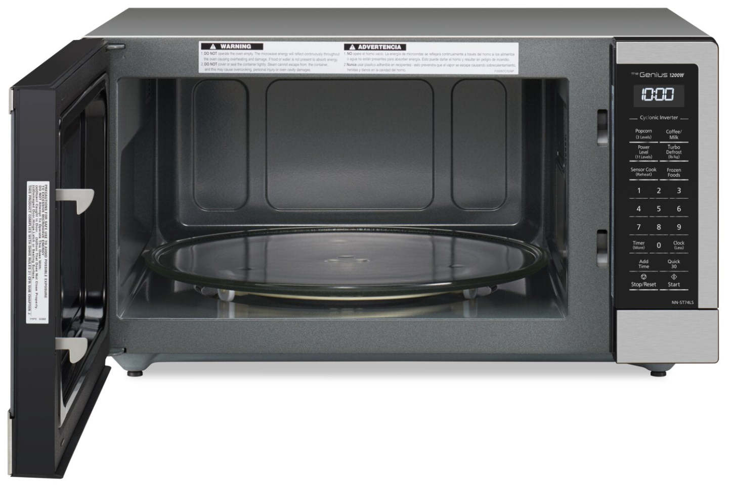 Panasonic 1,6 Cu. Fort. Four à micro-ondes de comptoir à onduleur cyclonique - NNST74LSC | Four à micro-ondes de comptoir Panasonic de 1,2345 pi3 avec technologie InverterMD à cyclones - NNST74LSC | NNST74LC