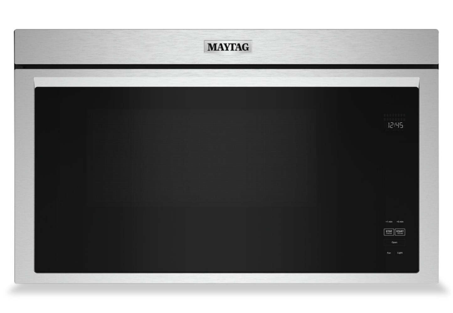 Maytag 1,1 Cu. Fort. Micro-ondes encastré avec 900 watts de cuisson – Résistant aux empreintes digitales… | Quatre à micro-ondes à hotte intégrée Maytag de 1,1 pi³ à installation affleurée avec cuisson à 900 W …
