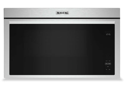 Maytag 1,1 Cu. Fort. Micro-ondes encastré avec 900 watts de cuisson – Résistant aux empreintes digitales… | Quatre à micro-ondes à hotte intégrée Maytag de 1,1 pi³ à installation affleurée avec cuisson à 900 W …