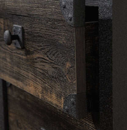 Lewis 59.84 L-Shaped Office Desk with 2-Drawers - Carbon Oak | Bureau en forme de L Lewis de 59,84 po à 2 tiroirs - chêne carbone