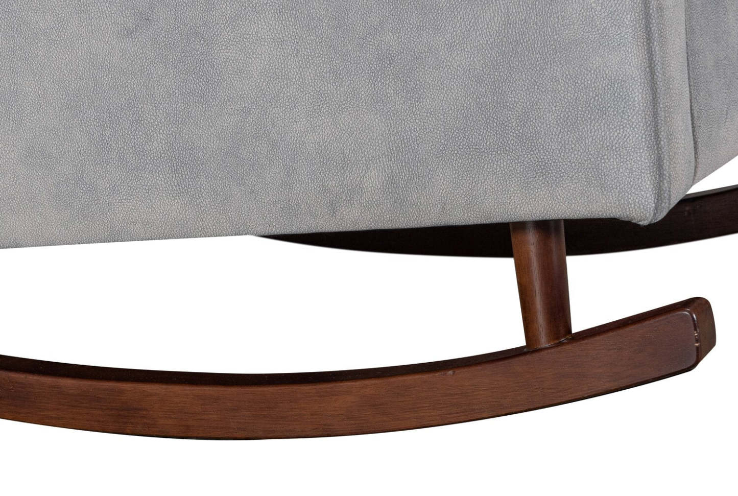 Chaise à bascule Sherri 29,5 avec pieds traîneau en bois - Gris | Fauteuil berçant Sherri de 29,5 po avec pieds de style traîneau en bois - gris