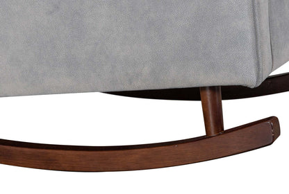 Chaise à bascule Sherri 29,5 avec pieds traîneau en bois - Gris | Fauteuil berçant Sherri de 29,5 po avec pieds de style traîneau en bois - gris