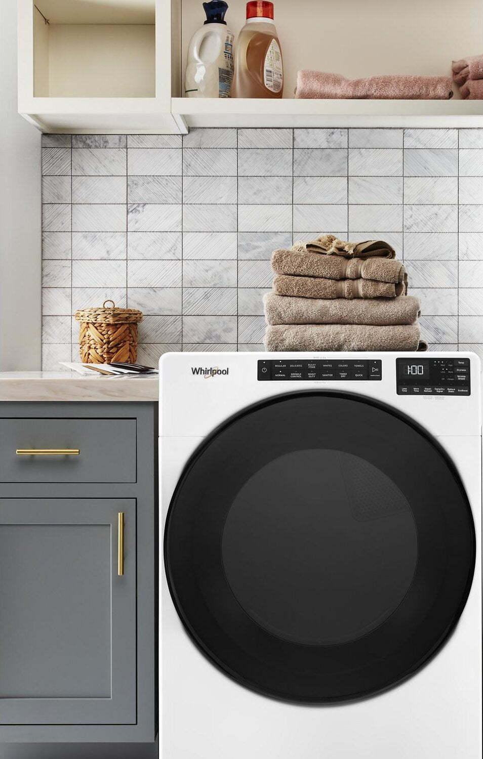 Whirlpool 7,4 pi³ Sécheuse électrique à la vapeur - blanche - superposable - YWED6605MW