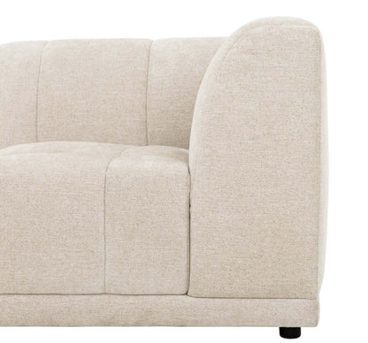 Sofa sectionnel modulaire Oaklyn Kort & Co. 5 pièces en tissu avec coussins de siège capitonnés - beige