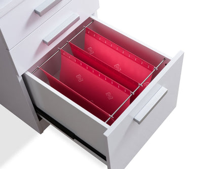 Bureau réversible Oscar 47 à 3 tiroirs - Blanc|Bureau réversible Oscar de 47 po à 3 tiroirs - blanc