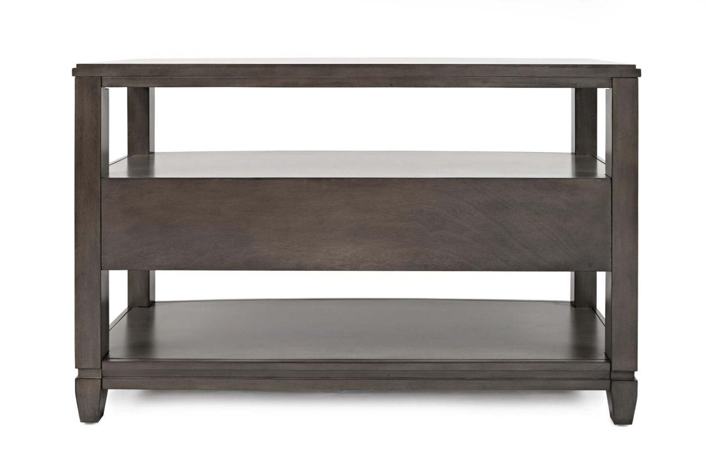 Downtown 50 Modern Sofa Table with Storage and Shelf - Grey Brown Wood|Table de salon moderne Downtown de 50 po avec rangement et tablette - bois gris-brun