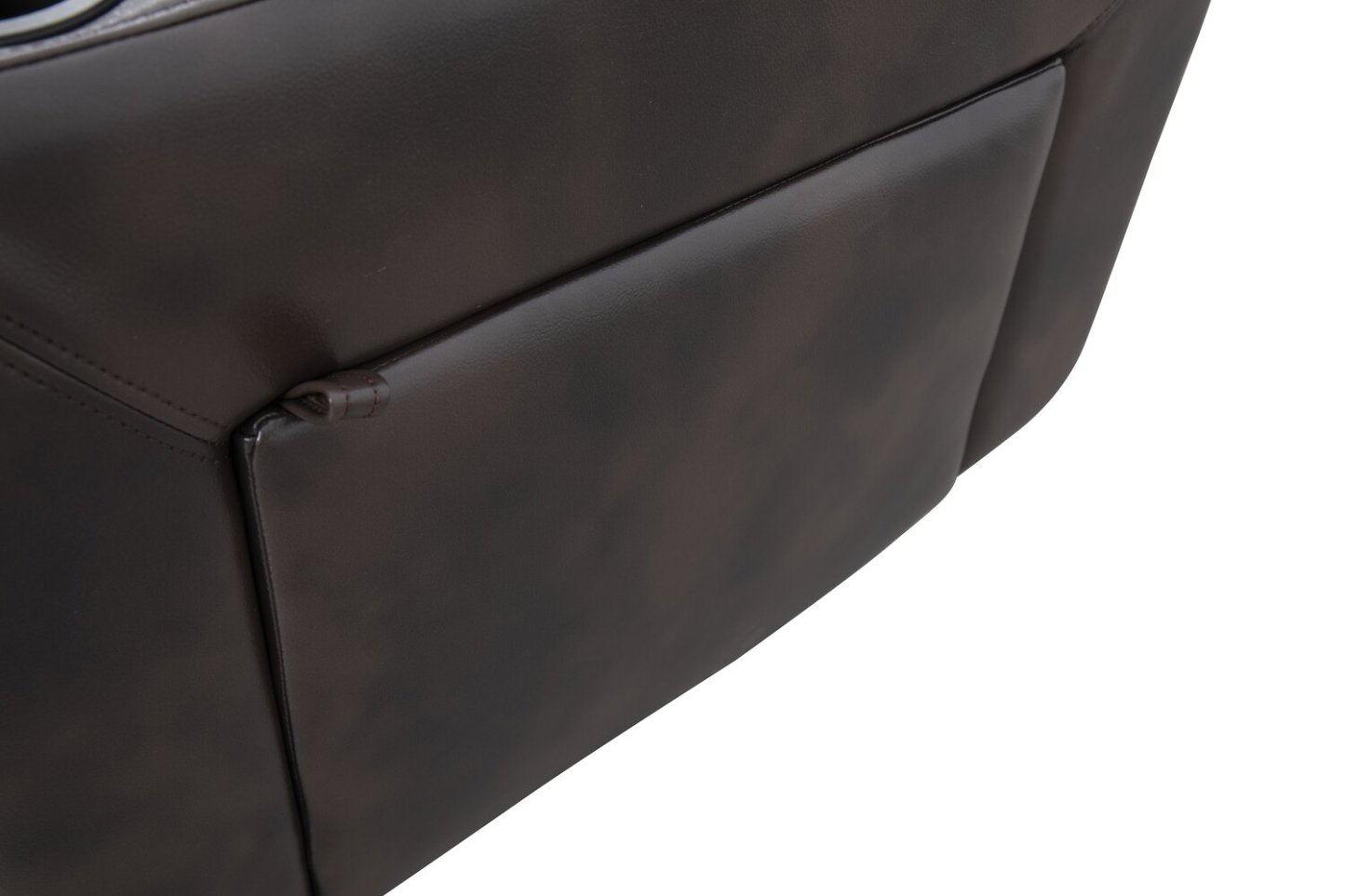 Fauteuil à inclinaison électrique Escape de 39 po avec appuie-tête électrique et son ambiophonique - tissu d’apparence cuir brun foncé | ESCABRPC