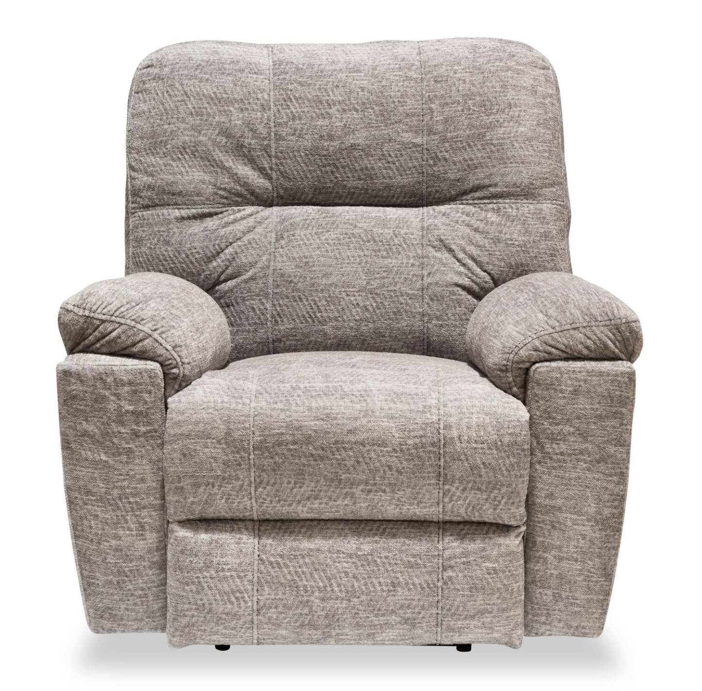 Fauteuil à inclinaison électrique Fynn 40 po fabriqué au Canada, en tissu de chenille avec port USB - gris tourterelle