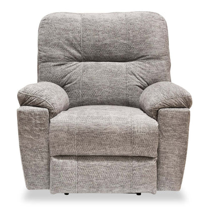 Fauteuil à inclinaison électrique Fynn 40 po fabriqué au Canada, en tissu de chenille avec port USB - gris tourterelle