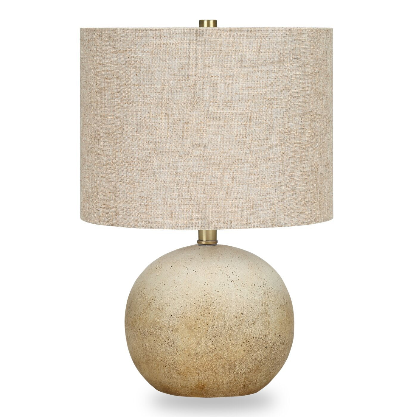 20 Lampe de table en béton beige avec abat-jour en lin|Lampe de table en béton beige de 20 po avec abat-jour en lin