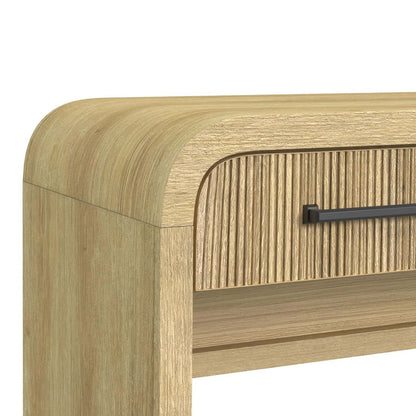 Table de salon moderne Lenore 59" avec rangement - Naturel | Table de salon moderne Lenore de 59 po avec rangement - naturel