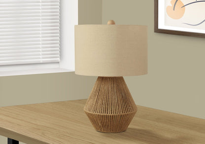 22 Boho Brown Rope Table Lamp|Lampe de table bohème de 22 po en corde brune