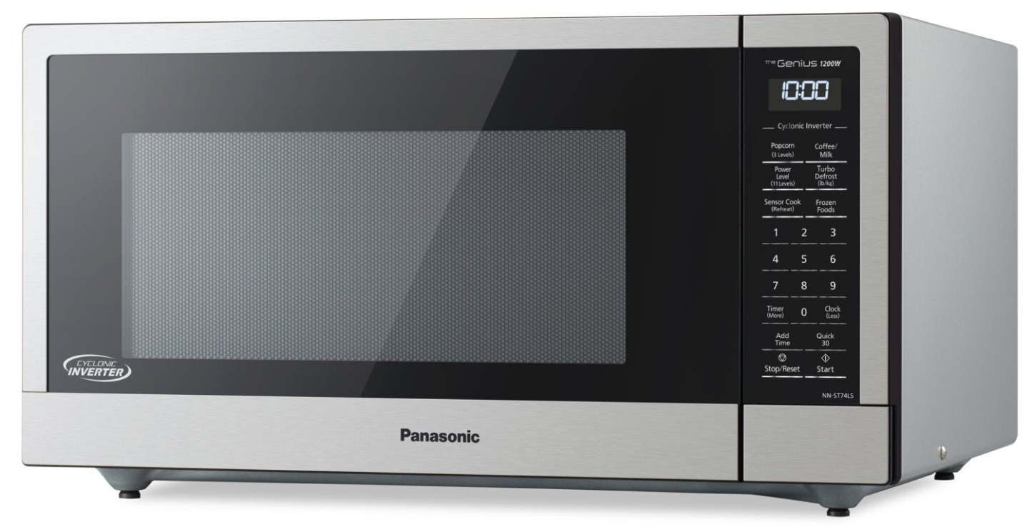 Panasonic 1,6 Cu. Fort. Four à micro-ondes de comptoir à onduleur cyclonique - NNST74LSC | Four à micro-ondes de comptoir Panasonic de 1,2345 pi3 avec technologie InverterMD à cyclones - NNST74LSC | NNST74LC