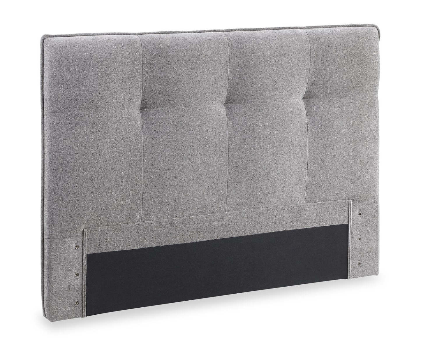 Tête de lit rembourrée Amos en tissu gris, touffetée - Queen Size | Tête de lit rembourrée Amos en tissu gris capitonné - format grand lit